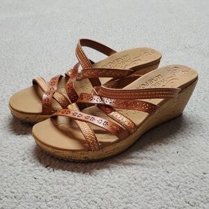 Skechers Brown Wedge Sandals